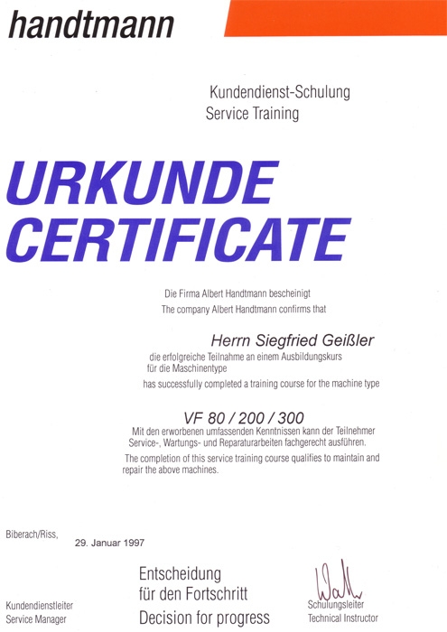 handtmann Kundendienst