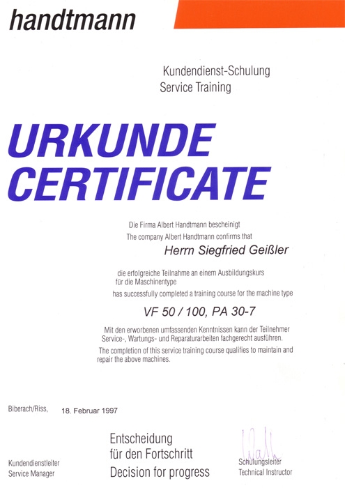 handtmann Kundendienst