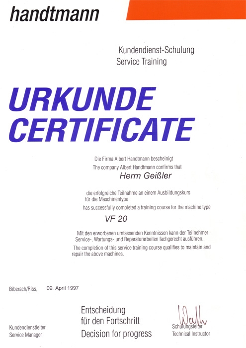 handtmann Kundendienst