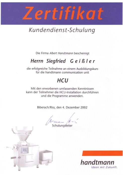 handtmann Kundendienst