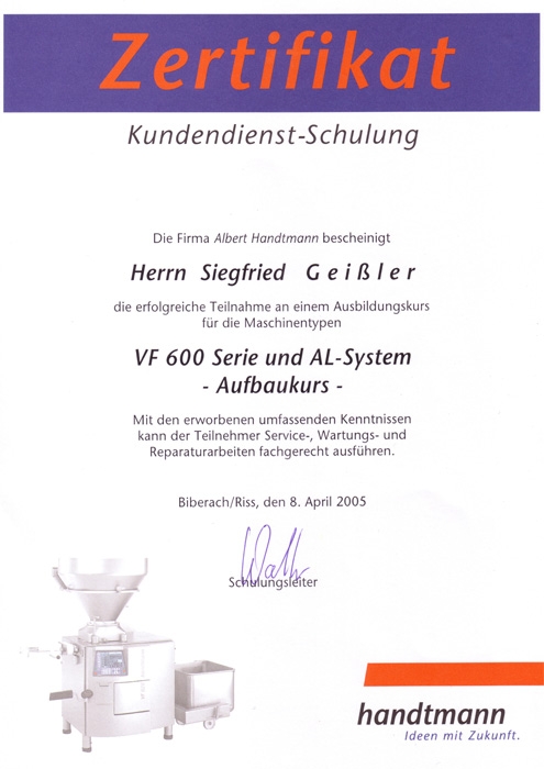 handtmann Kundendienst