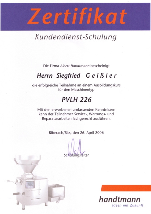 handtmann Kundendienst